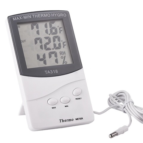 Thermomètre et hygromètre d'intérieur numérique LCD, thermomètre et humidité/sortie, sonde, câble, Station météo ► Photo 1/5
