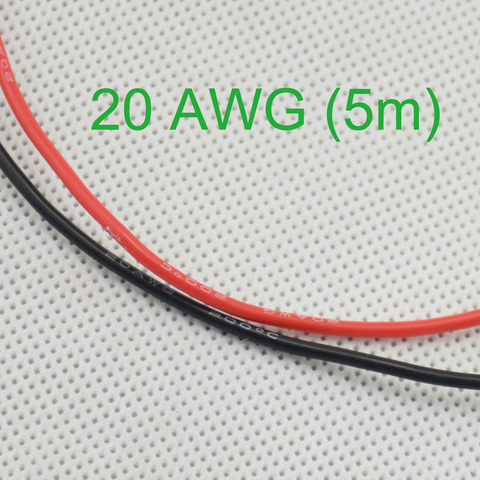 Câbles de câblage en fil de Silicone | Calibre 20 AWG (5m) câbles en cuivre toronnés flexibles pour RC ► Photo 1/3