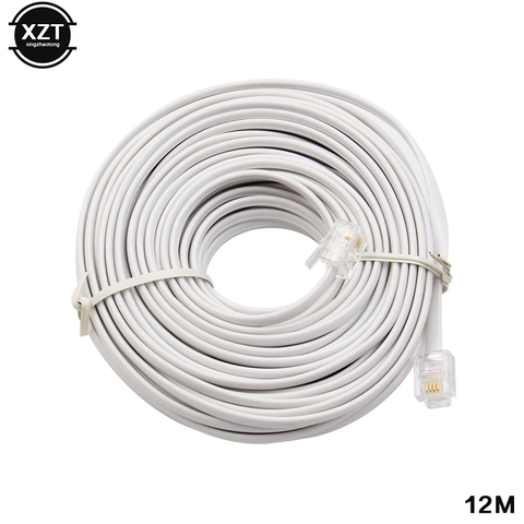 30 M/15 M/12 M/9 M/6 M/3m RJ11 6P4C Câble D'extension Téléphonique Connecteur offre spéciale ► Photo 1/6