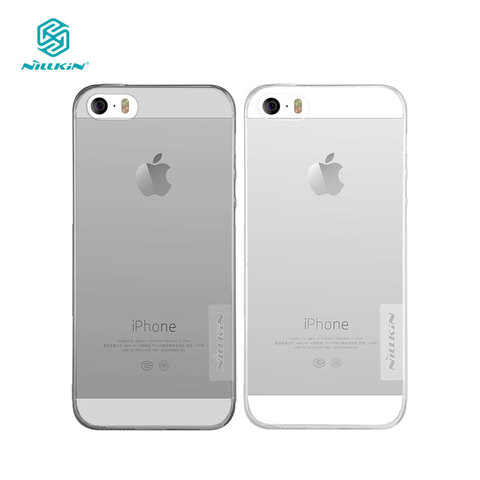 Pour Apple iPhone SE étui 4.0 pouces Nillkin Nature série Ultra mince étui pour iPhone SE 2022 7 8 5S couverture arrière souple ► Photo 1/6