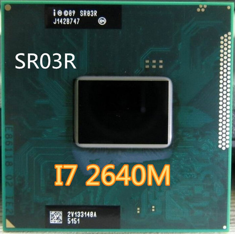 Processeur Intel Core i7-2640M M 2640 GHz, double cœur, 4 mo de CPU, pour ordinateur portable, I7 2.8 M SR03R, livraison gratuite ► Photo 1/1