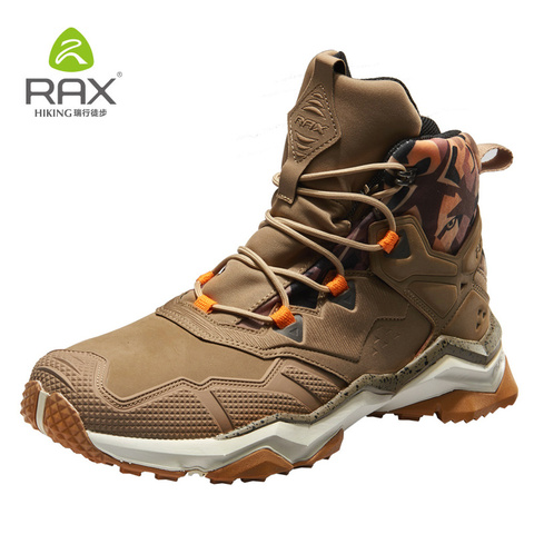 Bottes de randonnée Rax pour hommes bottes tactiques imperméables pour hommes chaussures de sport de plein air de montagne chaussures de randonnée en cuir véritable léger ► Photo 1/6