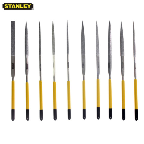 Stanley-ensemble de limes à mini aiguille, diamant, outils de polissage, outil d'affûtage à grains 150 kit de limes assorties pour métal et verre aluminium, 10 pièces ► Photo 1/6