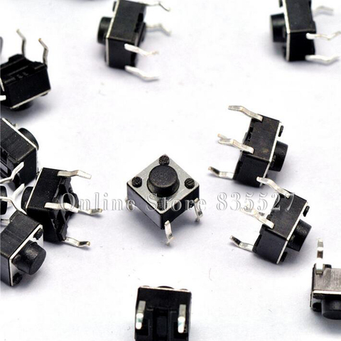 Micro interrupteur tactile, 6x6x5 MM, 100 pièces/lot, 4 boutons au pied ► Photo 1/1