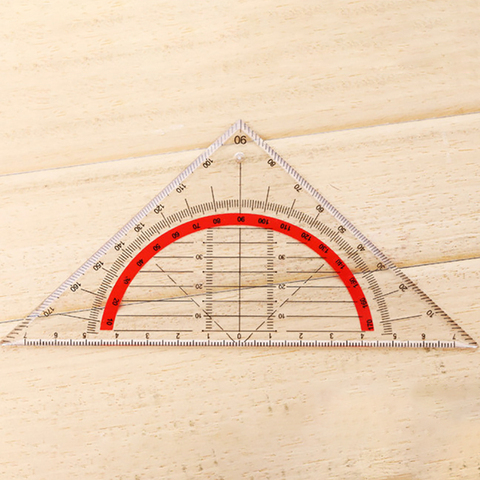 Règle triangulaire multifonctionnelle pour étudiants papeterie, règle des coordonnées, rapporteur, mathématiques apprentissage du dessin outils de mesure 1 pièce ► Photo 1/3