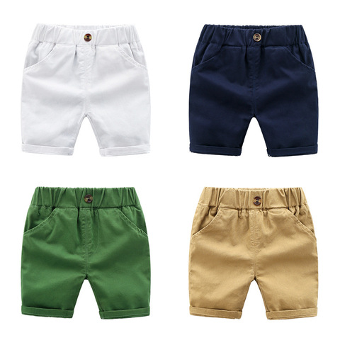 2022 solide couleurs Enfants Pantalons Enfants Pantalons pour bébé garçons shorts size90 ~ 130 plage d'été blanc candy ► Photo 1/6
