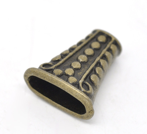 DoreenBeads – perles d'espacement en alliage de Zinc, couleur de point Bronze Antique trapézoïdal, environ 19mm x 17mm, trou: environ 14mm x 4.5mm 5.5mm x 3.7mm,4 pièces ► Photo 1/3