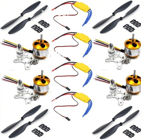 4 pièces A2212 930kv 1000KV 2200kv moteur sans balai Quad rotor multi-copter et avion RC (4 pièces) ► Photo 1/3