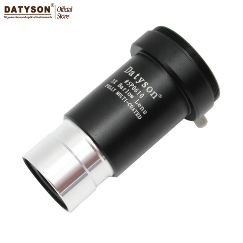 Oculaire de télescope adapté à la caméra, type achromatique 3 lentilles Barlow en métal, 1.25 pouces 31.7mm, entièrement revêtue (noir) ► Photo 1/5