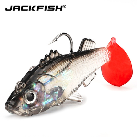 JACKFISH leurre souple 15g appât artificiel Silicone coulant pêche leurre bar de mer pour carpe matériel de pêche ► Photo 1/6