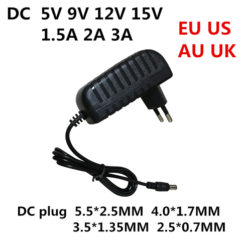 Adaptateur électrique universel, chargeur, prise EU US AU UK, 5V, 9V, 12V, 15V, 1 a a, 3a AC 100-240V, convertisseur ► Photo 1/1