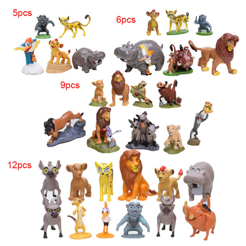 Figurines de lion de dessin animé muasa Nala hyènes Timon Pumbaa Sarab en PVC, jouets classiques, modèle ► Photo 1/6