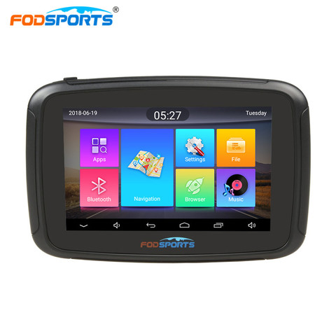 Fodsports-navigateur GPS pour motocyclette, RAM de 1G ROM 16G, Android 6.0, traceur GPS, IPX7 étanche, WIFI, Bluetooth, pour voiture, Maps gratuits ► Photo 1/6