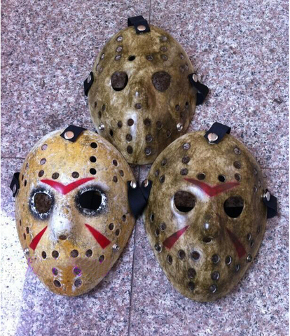 1 pcs/lot Noir Vendredi NO 13 Jason Voorhees Freddy partie du festival de hockey Halloween mascarade masque (taille adulte) 100 gram ► Photo 1/6