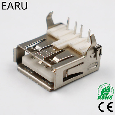 Connecteur USB 2.0 4Pin Type A femelle G54, 2 pieds 90 degrés, Transmission de données, adaptateur de prise de charge, câble PCB SDA ► Photo 1/1