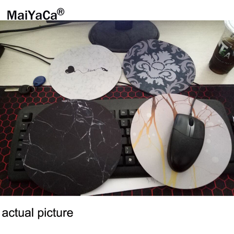 MaiYaCa-tapis de souris de petite taille pour ordinateur, lignes marbre, tapis de souris antidérapant, tapis 20x20cm et 22x22cm ► Photo 1/6