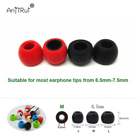 ANJIRUI – embouts en mousse isolante pour écouteurs intra-auriculaires TS400, 6.5mm (L M S), 2 pièces/1 paire ► Photo 1/6