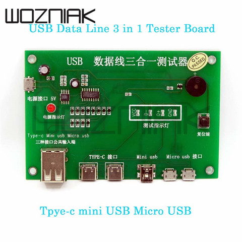 Câble USB triade testeur câble de charge carte d'essai tpye-c mini USB micro carte de circuit imprimé données fil appareil d'essai ► Photo 1/3