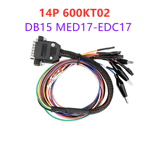 Adaptateur 14P 600KT02 DB15 MED17-EDC17, utilisé pour Powerbox et K-TAG Flash, programmation ECU ► Photo 1/5