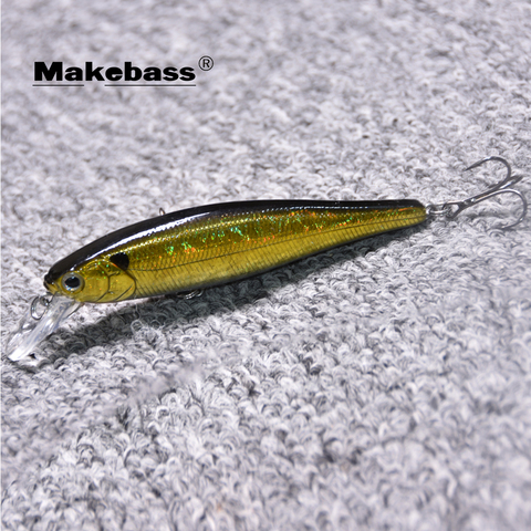 Makebass 3.94in/0.53oz bouchon de méné leurres de pêche flottants appâts durs nageurs outil de pêche pour truite doré brochet etc. ► Photo 1/6