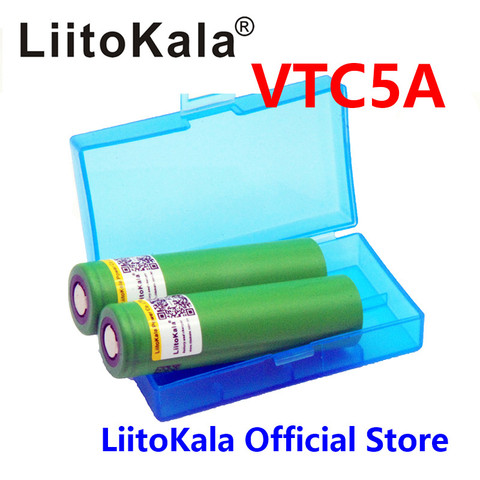 LiitoKala – cigarette électronique 18650 35a vtc5a, authentique 3.6V US18650 2600mAh continue 40A vap + boîte 18650, 2 pièces ► Photo 1/6