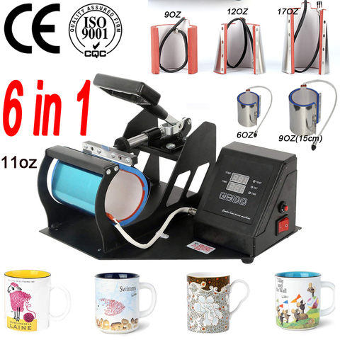 Imprimante à Sublimation 6 en 1 à Double affichage, pour tasses, presse à chaud, pour bouteilles de 6oz/9oz(15cm)/11oz/12oz/17oz ► Photo 1/6