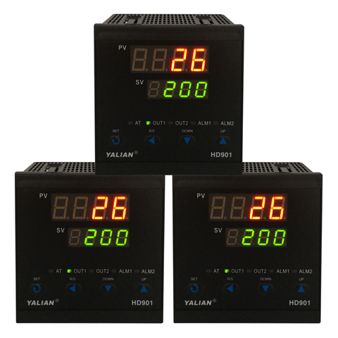 Régulateur de température numérique à double affichage, thermorégulateur de température maximale à 1372 degrés avec sortie de relais d'alarme ► Photo 1/6