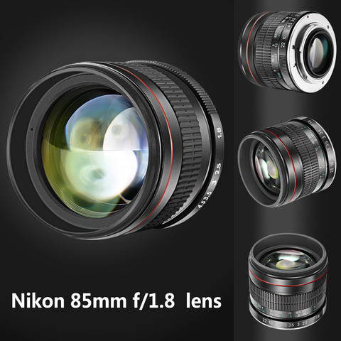 Neewer 85mm f/1.8 téléobjectif asphérique moyen à mise au point manuelle pour APS-C reflex numérique Nikon D5, D4s, D4, D3x, Df, D810, D800, D750 ► Photo 1/6