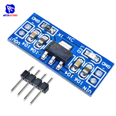 Module convertisseur abaisseur Buck pour Arduino, 10 pièces/lot, Module d'alimentation cc DC-DC-12V à 4.75 V 1.2V 1.5V 1.8V 2.5V 5V, SMD AMS1117 3.3 ► Photo 1/6