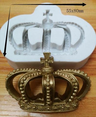 Moule en Silicone avec grande croix, couronne royale, sucre artisanal, gâteau fondant, décoration, animal, outil de cuisson ► Photo 1/1
