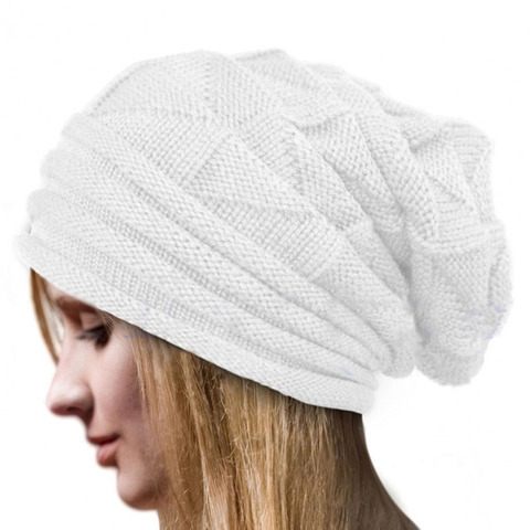 Chapeau tricoté en laine pour femme, Bonnet d'extérieur, acrylique, chaud, ski, hiver ► Photo 1/6