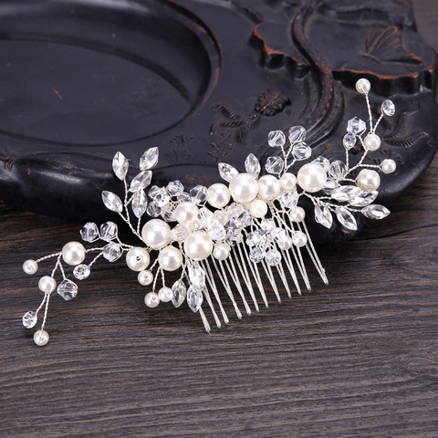 KMVEXO – peigne pour cheveux de mariée, accessoire de mariage, perles, fleurs en cristal, nouveau Design européen, cadeau, 2022 ► Photo 1/6