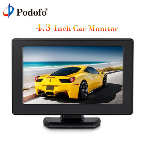 Podofo – moniteur LCD TFT couleur 4.3 pouces, 8, haute résolution, entrée vidéo à 2 canaux, moniteur de sécurité pour DVD VCD ► Photo 1/6