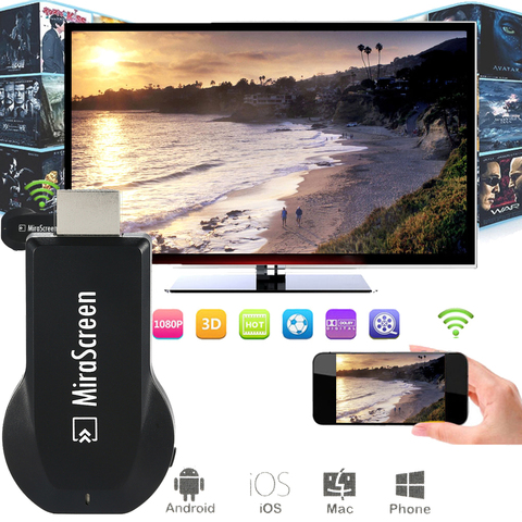 Mirascreen WiFi HDMI-compatible OTA bâton de télévision Dongle Wi-Fi récepteur d'affichage mieux anycast DLNA Airplay Miracast Airmirroring ► Photo 1/2