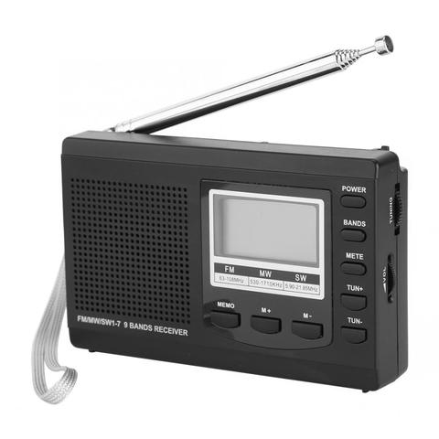 Mini Radios portables professionnelles récepteur FM/MW/SW avec réveil numérique Radio FM/AM bon récepteur sonore comme cadeau au Parent ► Photo 1/6