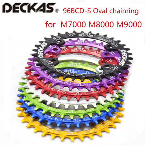 Deckas-anneau ovale de chaîne de vélo VTT, BCD 96mm 32/34/36/38T, 96bcd pour 7-11 vitesses, M7000, M8000, M9000 ► Photo 1/1