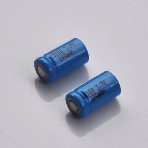 2-4 pièces 3.7V 10180 lithium ion batterie rechargeable li-ion cellule baterias pilas 100MAH pour lampe de poche led appareil numérique ► Photo 1/2
