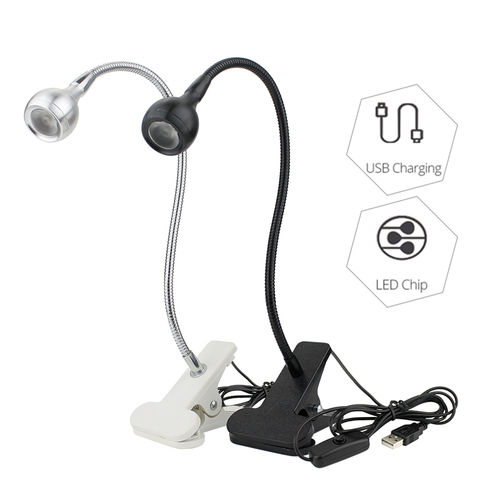 Lampe de bureau avec clips USB LED, Flexible, idéal pour la lecture de livres, la lecture, le bureau, chevet, idéal pour le travail ou la maison, dc 5v ► Photo 1/6