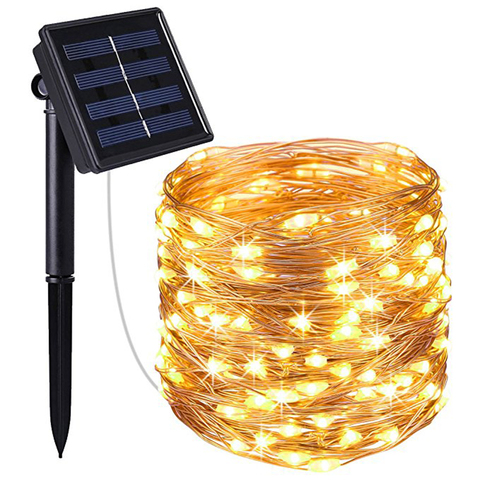 Guirlande lumineuse étanche, USB 22M 12M 10M 5M, pour Patio, vacances, noël, fêtes, lampe de jardin solaire LED ► Photo 1/6