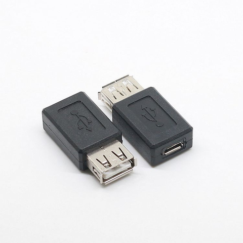 2022 nouveau noir USB 2.0 Type A femelle à Micro USB B femelle adaptateur prise convertisseur usb 2.0 à Micro usb connecteur en gros ► Photo 1/3