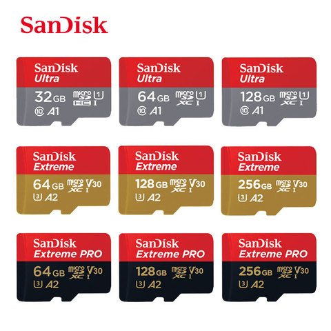 SanDisk – carte Micro SD EXTREME PRO V30 U3, 16 go/32 go/64 go/128 go/256 go, sdhc/sdxc, TF, carte mémoire 4K UHD ► Photo 1/6
