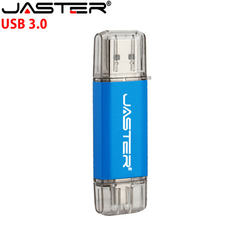 JASTER USB 3.0 OTG & type-c clés usb 16GB 32GB 64GB 128GB 256GB clé USB double stylo pour système android ► Photo 1/6