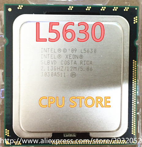 Processeur Intel Xeon L5630, Cache 12M/2.13GHz/5.86/GT/s/QPI, LGA1366, pour ordinateur de bureau (fonctionne 100%), livraison gratuite ► Photo 1/1