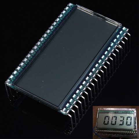 EDS805 LCD Module D'affichage 4 Peu 8 Chiffres Segment LCD TN 50.8x30.48x2.8mm 45.72x16.51mm En Métal Broches ► Photo 1/6