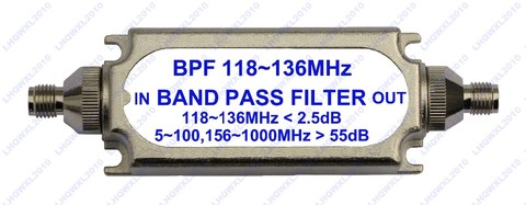 Connecteur SMA, filtre passe-bande BPF 118-136MHz pour bande aérienne, livraison gratuite ► Photo 1/1
