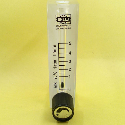 Débitmètre d'air 0-5l pm, LZQ-6 (LZQ), avec valve de commande pour connecteur d'oxygène, peut ajuster le flux ► Photo 1/6