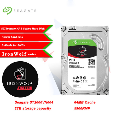 Seagate – disque dur interne de 3.5 pouces IronWolf, avec 2 to, Cache de 64 mo, amélioration de l'interface SATA, 6 Gb/s, pour NAS ► Photo 1/1