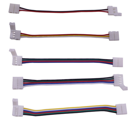 Connecteur de fil électronique | 2pin 3pin 4pin 5pin 6pin led câble de connecteur électronique pour bande led bande lumineuse blanc RGB RGBW RGBCCT ► Photo 1/6