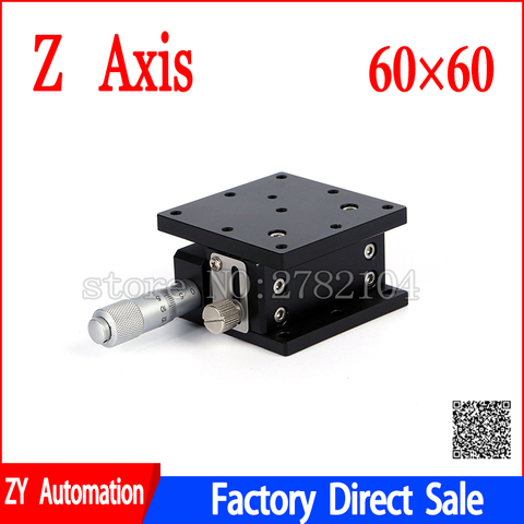 Plate-forme de déplacement optique Z Axis 60x60mm, micromètre de haute précision, table coulissante à hauteur réglable LZ60 ► Photo 1/2