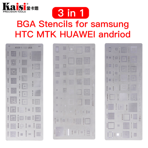 BGA – pochoirs universels de haute qualité, pour MTK, Samsung, HTC, Huawei, Android, chauffage direct, 3 pièces ► Photo 1/4